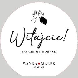 Okrągła tablica powitalna - wzór 1