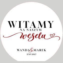 Okrągła tablica powitalna - wzór 3