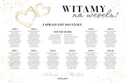 Tablica z usadzeniem gości Ariana2- wzór 1