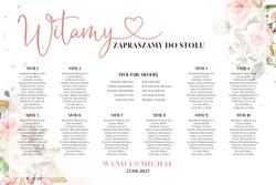 Tablica z usadzeniem gości Ariana2- wzór 2