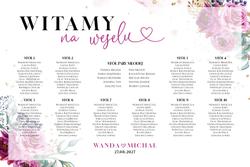 Tablica z usadzeniem gości Ariana2- wzór 11