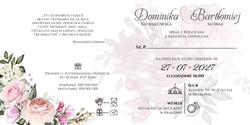 Zaproszenia Rose - wzór 9 wnętrze