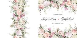 Zaproszenia Rose - wzór 11 prz&oacute;d