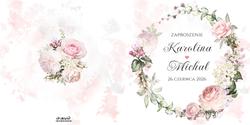Zaproszenia Rose - wzór 13 prz&oacute;d