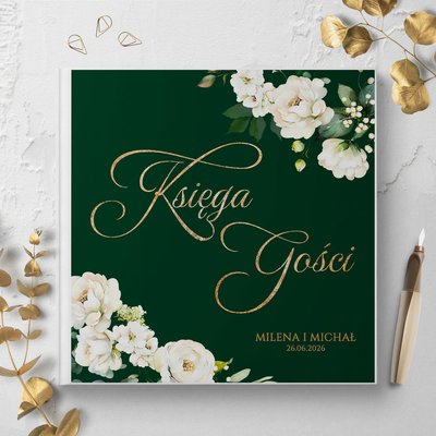 Księga gości weselnych - białe/czarne karty - Ingrid
