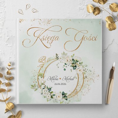 Księga gości weselnych - białe/czarne karty - Stella