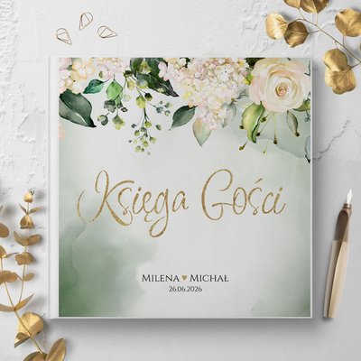 Księga gości weselnych - białe/czarne karty - Megan