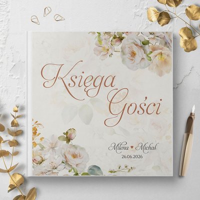 Księga gości weselnych - białe/czarne karty - Diana