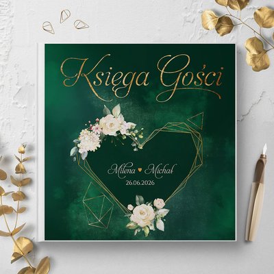 Księga gości weselnych - białe/czarne karty - Florencja