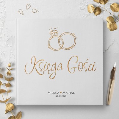 Księga gości weselnych - białe/czarne karty - Ofelia
