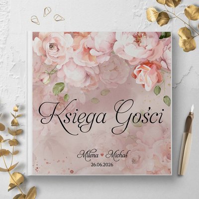 Księga gości weselnych - białe/czarne karty - Miriam i Julianna