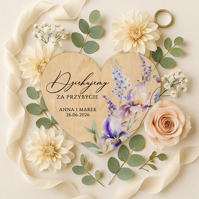 Podziękowania dla gości magnesy - Iris