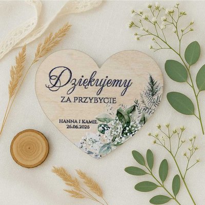 Podziękowania dla gości magnesy - Gipsówka