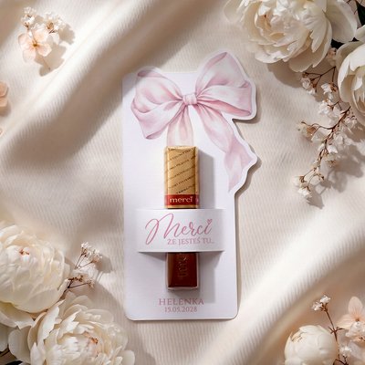 Podziękowania MERCI na chrzest - Louise