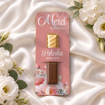 Podziękowania MERCI na chrzest - Bessie