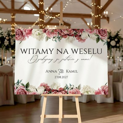 Tablica powitalna na wesele 50x70cm - Megan