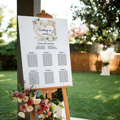 Plan stołów weselny Tablica na wesele 50x70cm - Ariana2