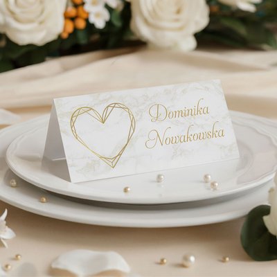 Winietki na stół - Marmurkowa