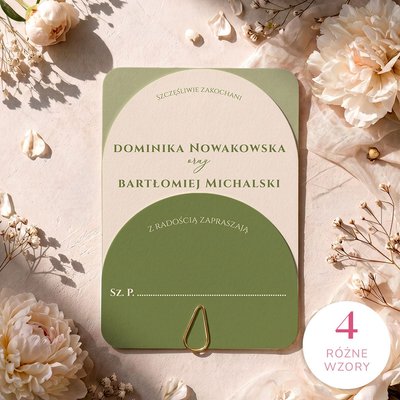 Zaproszenia ślubne zaokrąglone - Ida