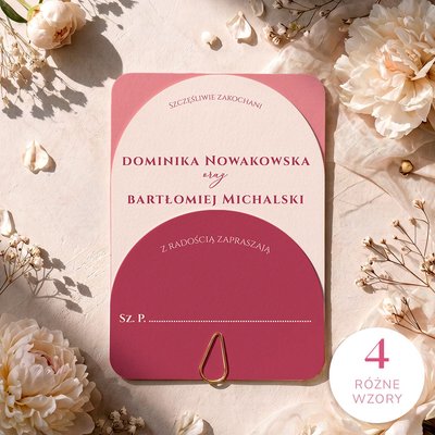Zaproszenia ślubne zaokrąglone - Ida