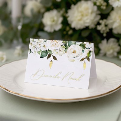 Złocone winietki na stół - Elza2