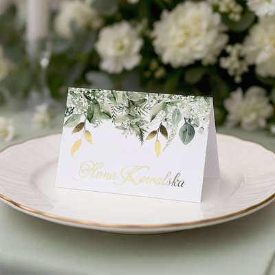 Złocone winietki na stół - Elza5