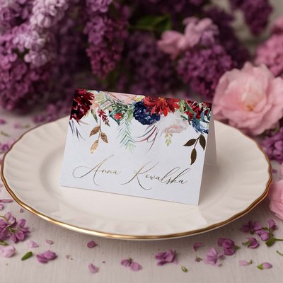 Złocone winietki na stół - Elza8