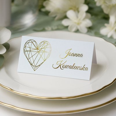 Złocone winietki na stół - Ofelia3