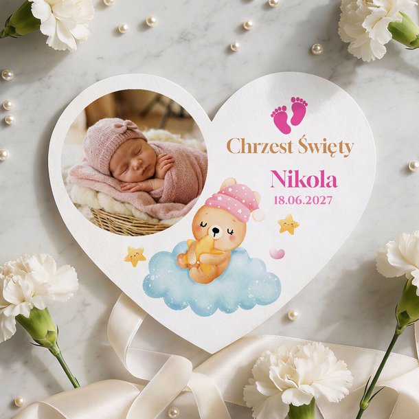 Podziękowania dla gości magnesy na Chrzest 10
