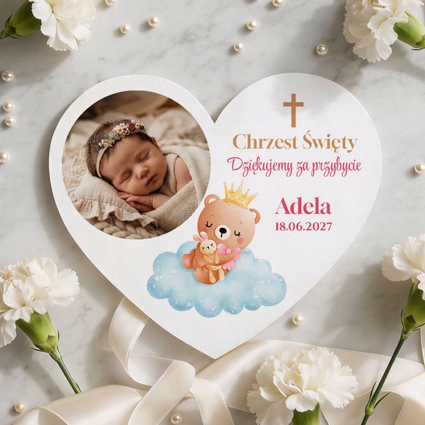 Podziękowania dla gości magnesy na Chrzest 10