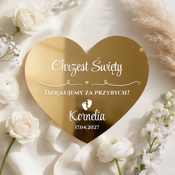 Podziękowania dla gości magnesy lustrzane na Chrzest