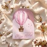 Zaproszenia na chrzest z ozdobnym wycięciem - Leona