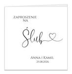Złocone zaproszenia ślubne Ofelia