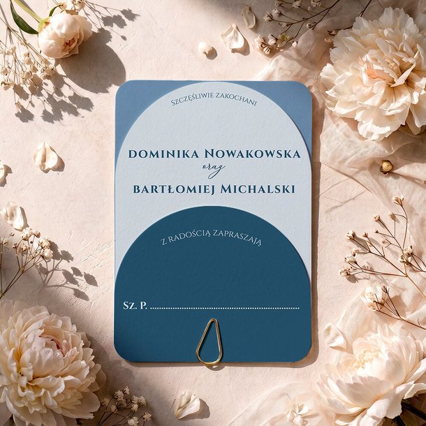 Zaproszenia ślubne zaokrąglone - Ida