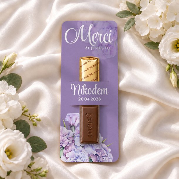 Podziękowania MERCI na chrzest - Bessie