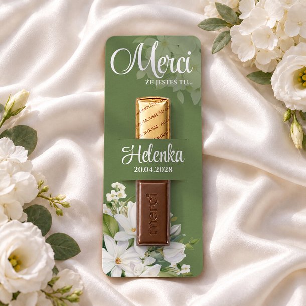 Podziękowania MERCI na chrzest - Bessie