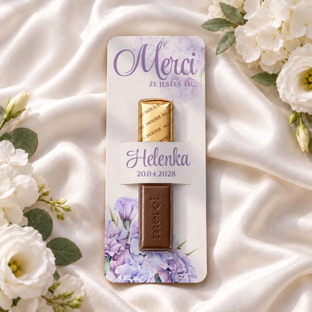Podziękowania MERCI na chrzest - Bessie