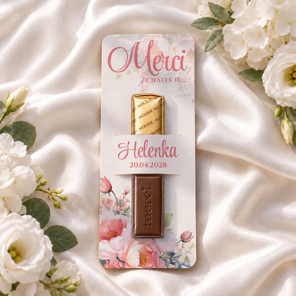 Podziękowania MERCI na chrzest - Bessie