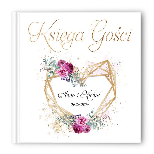 Księga gości weselnych - białe/czarne karty - Ariana2