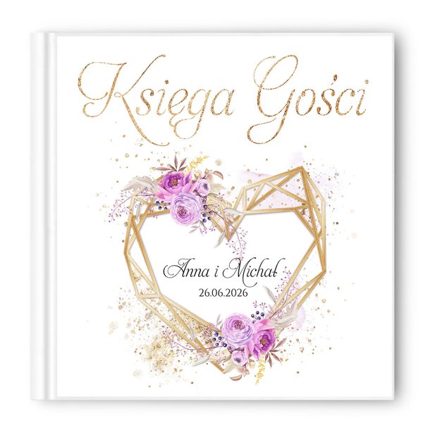 Księga gości weselnych - białe/czarne karty - Ariana2