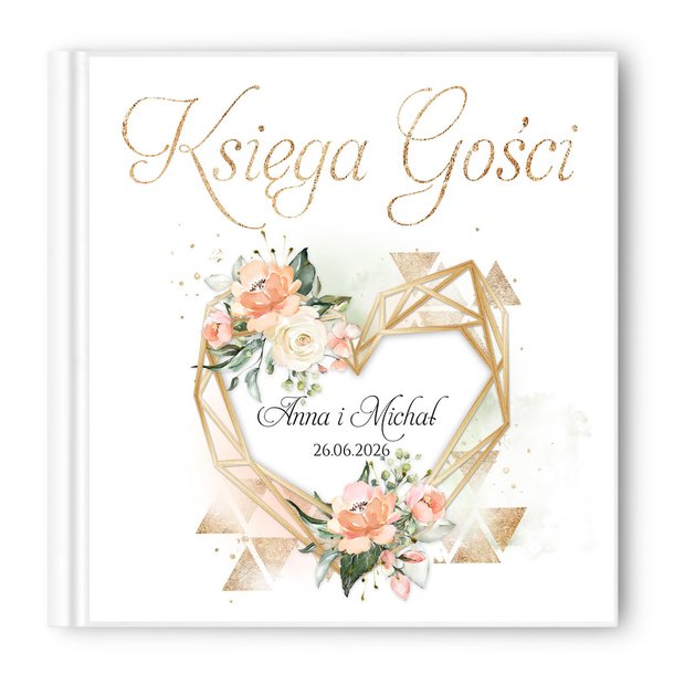 Księga gości weselnych - białe/czarne karty - Ariana2