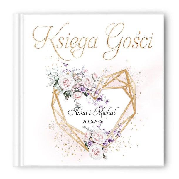 Księga gości weselnych - białe/czarne karty - Ariana2
