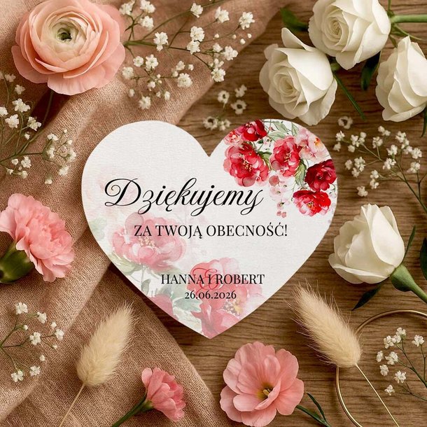 Podziękowania dla gości magnesy - Amber