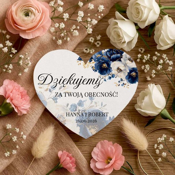 Podziękowania dla gości magnesy - Amber