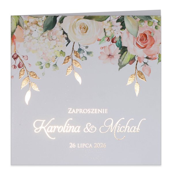 Próbki Złocone Zaproszenia Elza