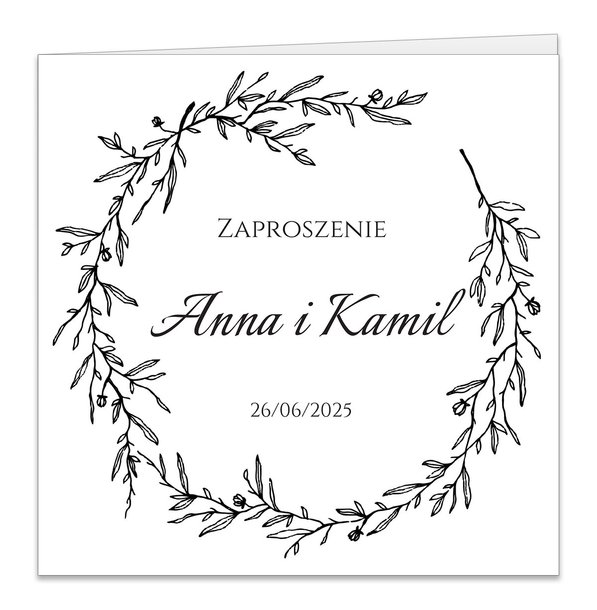 Próbki Złocone Zaproszenia Ofelia2