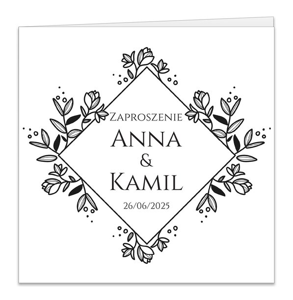 Próbki Złocone Zaproszenia Ofelia2