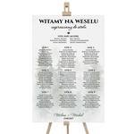 Plan stołów weselny Tablica na wesele 90x60cm - Daniela