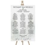 Plan stołów weselny Tablica na wesele 90x60cm - Daniela