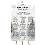 Plan stołów weselny Tablica na wesele 90x60cm - Daniela